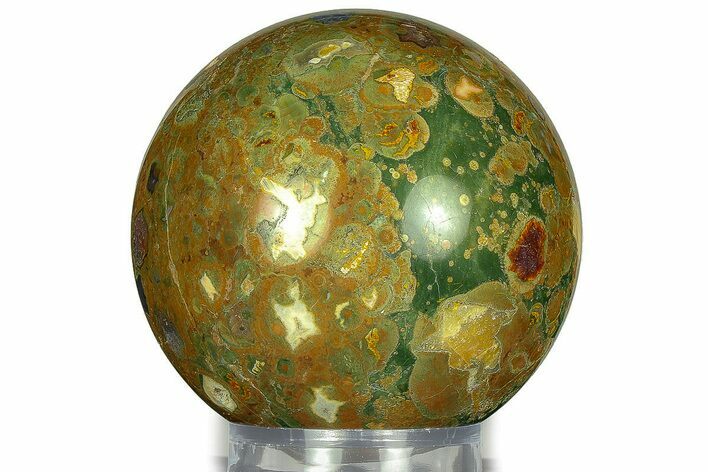 Polished Rainforest Jasper (Rhyolite) Sphere - Australia #311605
